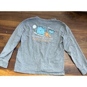 Vineyard Vines Boys Happy Halloween Whale Long Sleeve Pocket Tee Size 7 NWT